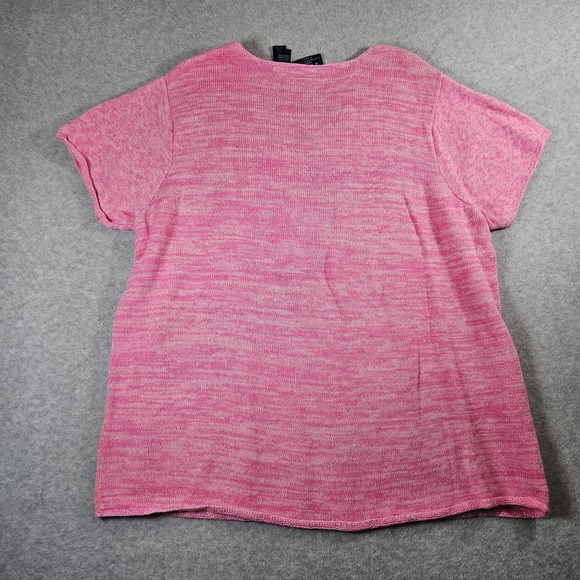 Crazy Horse Women's Sz 2/XXL VTG‎ 90's Multicolor Patchwork Knit V-neck Top - Picture 2 of 7